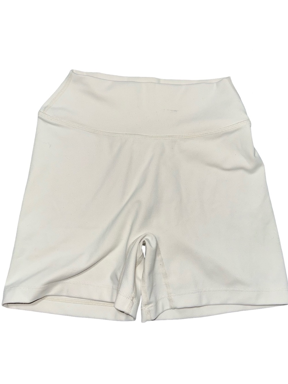 CSB Crop Shop Boutique Women's Size Small Off White Scrunch Butt Biker Shorts